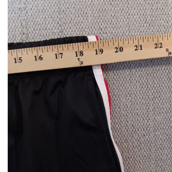 Spalding Track Pants Mens XL 40X32 Black/Red Stripes Performance Embroidered Y2K - Picture 10 of 15